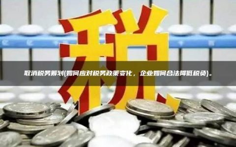 税务部门应对税收政策变化的策略与挑战