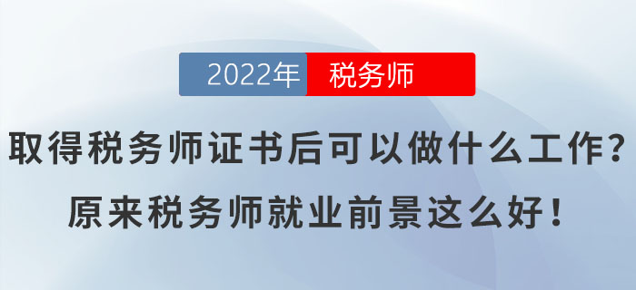 税务师工作前景展望与展望分析